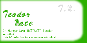 teodor mate business card